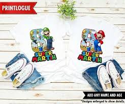 Get it as soon as tue, mar 30. Super Mario Birthday Shirt Luigi Birthday Shirt Mario Shirt Mario Bros Party Ebay