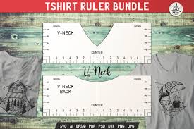 Tshirt Ruler Svg Bundle V Neck Alignment Placement Tool Dxf 1174679 Cut Files Design Bundles