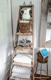 Living Close To A Cabin Life With Bathroom Storage Ideas Bathroom Storage Ladder Decor Towel Shelf