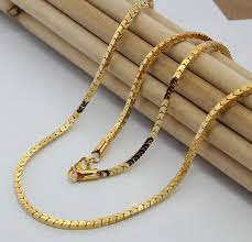 3mm Box Chain Men S Long Necklace Http Dahasakshops Com Product 24k Yellow Gold Plated 3mm Box C Gold Chains For Men Chains For Men Mens Gold Chain Necklace
