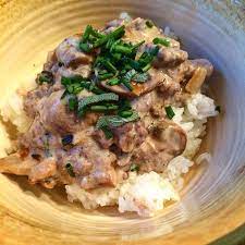 Savory Garlic Mushroom Ground Elk Over Rice Wild Game Cuisine - Nevadafoodies Elk Recipes Elk Meat Recipes Venison Recipes