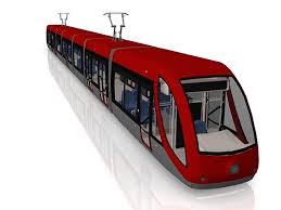 Red Electric Tram 3d Model 3d Model Model Car 3d Model