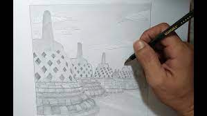 Satu sketsa wajah kembali dipublikasikan. Menggambar Candi Borobudur Bee Deev Youtube