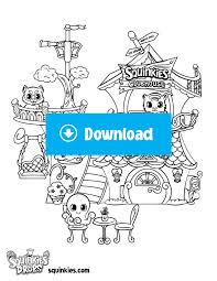 Try dressing up your mermaid in bunny ears, or your puppies in ponytails! Coloring Pages Official Squinkies Welcome To Squinkieville
