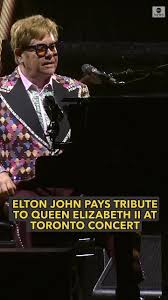 #EltonJohn pays #tribute to #QueenElizabeth II at #Toronto concert: "I’m  glad she’s at rest, and she deserves it because she’s worked bloody hard."
