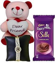 Saugat Traders Friendship Day Gift for Friends Combo of Teddy Bear with  Chocolate Pack & Friendship Bracelet