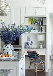Pictures of kitchens traditional light. Built In Kitchen Desk Design Ideas