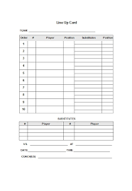 33 Printable Baseball Lineup Templates Free Download