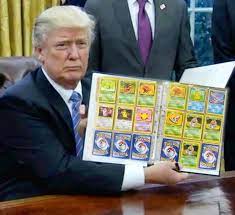Someone in twitch chat said yungoos looks like donald trump but he literally does really hope that yungoos will be able to learn trump card, tho. Moby X X On Twitter And Trump So Proudly Showing Off His Awesome Collection Of Pokemon Cards Paul Beahan
