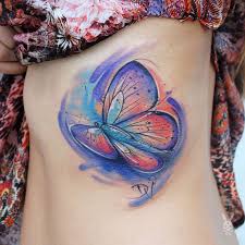 A black and grey butterfly#butterflytattoo #triceptattoo #blackandgreytattoo #blackwork #blackworktattoo. Butterfly Side Tattoo Best Tattoo Ideas For Men Women