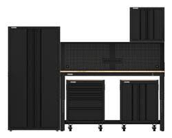 This space is perfect for adding slatwall and rail storage systems to the mix. Garage Cabinet Systems At Menards
