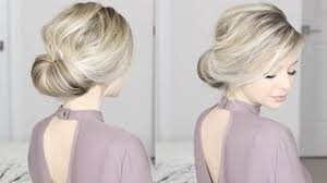 Whether it's a delicate braided up'do for a wedding, a chic topknot bun for work, or a pretty chignon for a hot date, you're sure to find your perfect medium up'do right here.get inspired by fabulous medium up'dos worn by female celebrities like emma stone, jennifer. Easiest Updo Ever Super Simple Perfect For Long Medium Shoulder Length Hair Youtube