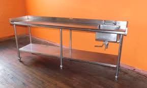 Spring is taking its good ole' time getting here build your own farmhouse table with benches! 90 X 24 Heavy Duty Stainless Steel Prep Table With Sink Trec