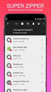 It allows you to archive files like zip, rar, 7zip, jar, . Super Zipper File Manager Zip Tar 7zip For Android Apk Download