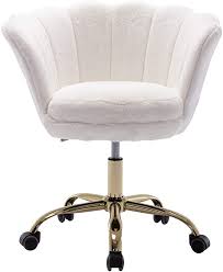 amazon com wahson home office task chair with wheels faux fur seashell back swivel desk chair for kids women girls livi swivel chair desk desk chair chair