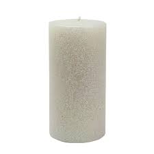Zest Candle 3 In X 6 In Metallic White Glitter Pillar Candle Bulk 12 Box Cpz 167 12 The Home Depot