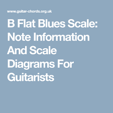 b flat blues scale note information and scale diagrams for