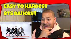 Easy To Hardest Bts Dances Reaction Dance Music Songs Bts