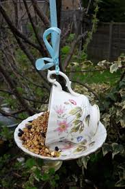 Teacup Bird Feeder Garden Gift Yard Ornament Garden Etsy Tea Cup Bird Feeder Garden Gifts Bird Feeders