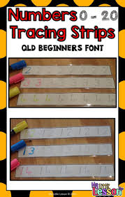 These Numbers 0 20 Tracing Strips Have Been Created In The Queensland Beginners Font They Are The Math Lesson Plans Writing Numbers Primary School Curriculum