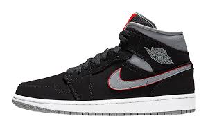Other popular colors include the 1985 white/black/red, black/royal blue, white/dark powder blue, and the 1986 white/metallic purple. Jordan 1 Mid Black Grey Red Where To Buy 554724 060 The Sole Supplier