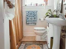 These colors come from the wall tiles, sink, and also rug. 10 Small Bathroom Decorating Ideas That Are Major Goals Society19