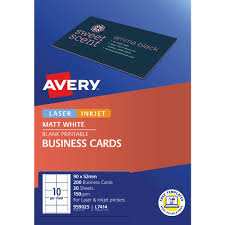 Create personalized greeting free avery business card template 27883 with free card maker.send your best wishes when you create your own personalized greeting cards with one of our free greeting card design templates. Avery Business Cards White 20 Sheets 10 Per Page Officeworks