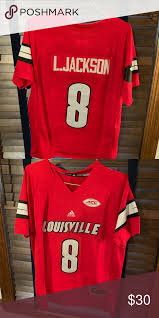 Adidas Lamar Jackson Louisville Jersey Lamar Jackson Adidas Shirt Red Adidas