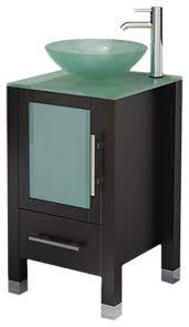 Check out our glass bowl sink selection for the very best in unique or custom, handmade pieces from our home & living shops. 18 Espresso Wood And Glass Single Vessel Sink Vanity Set Osage Contemporary Bathroom Vanities And Sink Consoles By The Tub Connection Houzz