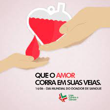 A data foi escolhida para homenagear os doadores de sangue e conscientizar aqueles que não tem o hábito de doar para a importância deste ato. Dia Mundial Do Doador De Sangue Liga Contra O Cancer