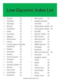 Low Glycemic Food List Pdf Wow Com Image Results In 2019