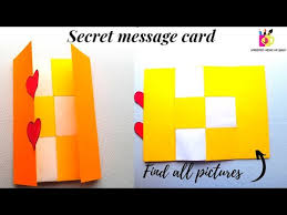 Pass the note to your friend. Video Secret Message Card Tutorial