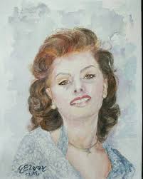 Lina Volotskova My drawing "SOPHIA LOREN" watercolor pencils