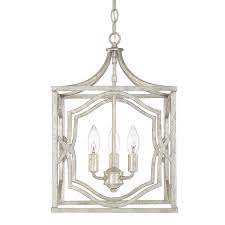 Antique silver wall lights and vintage ceiling lights are great to use as focal point sin you room as they provide lots of light and their burnished appearance makes them stand out against more indistinct finishes. Capital Lighting Fixture Company Blakely Antique Silver Three Light Foyer Fixture 9481as Bellacor