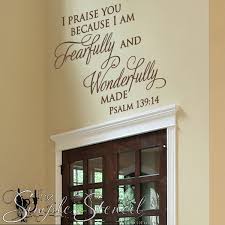 13 bible verses about beautifully and wonderfully made. Bible Verse Wall Art Decals Stencils And Stickers The Simple Stencil