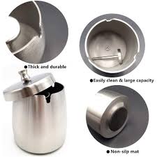 Maybe you would like to learn more about one of these? Peroptimist Stainless Steel Indoor Outdoor Ashtray With Lid Windproof Cigarette Ash Tray Portable Tabletop Decoration Ashtrays Tyrant Gold Small Walmart Com Walmart Com