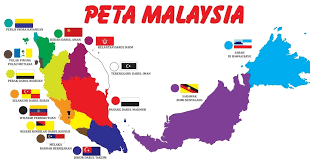 Warna putih melambangkan kedaulatan dan pemerintahan negeri. Peta Malaysia Peta Maps For Kids Malaysia