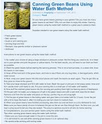 Canning Green Beans With Hot Water Bath Canning Beans Can Green Beans Canning Vegetables