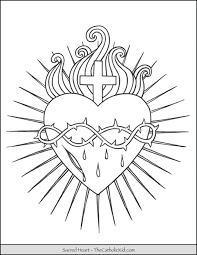 Jesus lives in my heart coloring page. Sacred Archives The Catholic Kid Catholic Coloring Pages And Games For Children