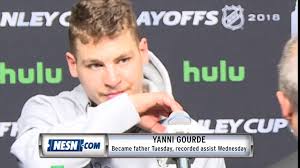Yanni gourde is a canadian professional ice hockey forward currently playing with the tampa bay lightning of the national hockey league. Yanni Gourde Becomes Father Then Records Assist In Game 3 Video Dailymotion