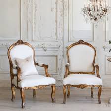 Eloquence French Country Style Vintage Armchairs With Shell Crest Set Of 2 In 2020 Armchair Vintage French Country Style Country Style Decor