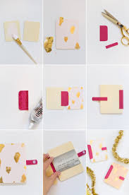 Take a matching foam flower shape and press on the other side. Diy Wood Gold Leaf Gift Card Holder Lovely Indeed