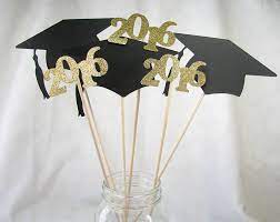 Graduation Centerpiece Customized Vase Picks Party Party Etsy Graduation Center Pieces Grad Party Decorations Graduation Decorations