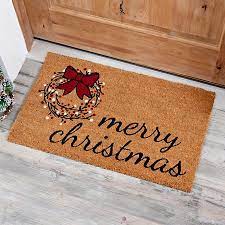 Christmas Door Mats Outdoor Merry Christmas Wreath Doormat Kirklands Christmas Rugs Diy Christmas Door Christmas Doormat