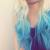 Ombre Blue Dyed Hair