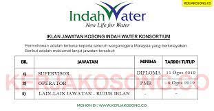 Indah water konsortium sdn bhd (iwk) terus komited dalam memberi bantuan asas golongan memerlukan. Jawatan Kosong Indah Water Konsortium