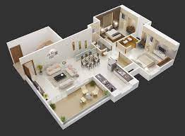 25 More 3 Bedroom 3d Floor Plans Architecture Design 3d House Plans House Floor Plans Small House Plans