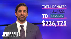 Is still cycling through guest hosts since the passing of alex trebek. Final Jeopardy Aaron Rodgers Last Show Charity Total Jeopardy Youtube