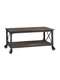 Coffee table furniture & accessories tables upcycling. Sauder Steel River Coffee Table With Casters 18 12 H X 43 W X 25 14 D Blackcarbon Oak Office Depot
