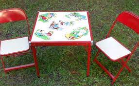 Vintage Childrens Table Chairs Nursery Rhymes Red Metal 21 Etsy Childrens Table Kids Folding Table Chair Do you want to add a touch of vintage charm to your kitchen?